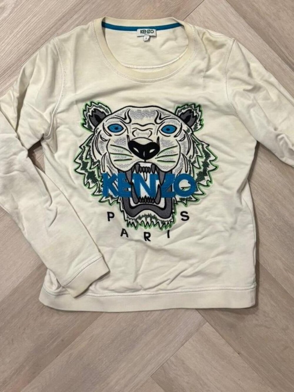 Kenzo white graphic tiger logo sweatshirt